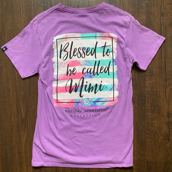 Mimi Simply Southern Shirt Purple T-Shirt Top Blessed to Be Called Mimi Shirts S - Picture 1 of 6